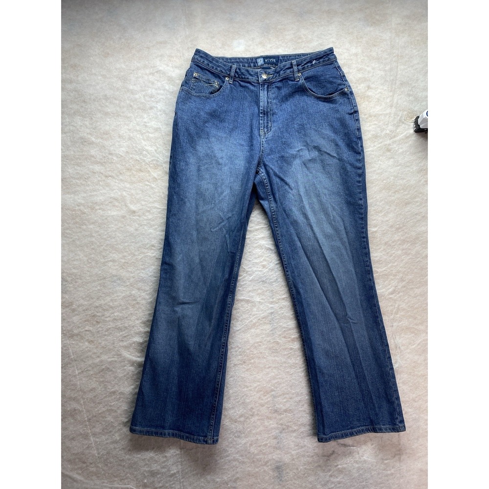 Avenue Blues Womens size 16 medium wash high waisted bootcut denim jeans